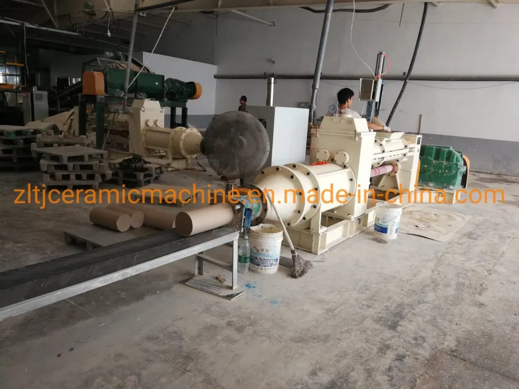 450 Model 6-8 T/H Capacity Ceramic Clay Raw Material Processing Three Shaft Stainless Steel De-Airing Auger Mill of Porcelain Tableware Manufacturer Industry