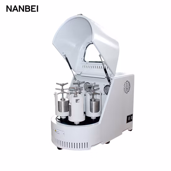 Molino de bolas planetario de molienda de fábrica con tarros de acero inoxidable y bolas de circonio